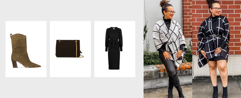 Moss Rose Women's Shawl Wrap Poncho Ruana Cape Open Front Cardigan Shawls for Fall Winter