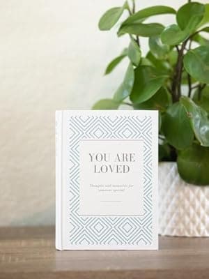 Gratbook You Are Loved Book, Personalized Why I Love You book, Easy Prompts to get your feelings on paper, Perfect for Mom, Wife, Sister, Boyfriend, Loved One, Quality Hardcover, 5 in x 7 in (White)