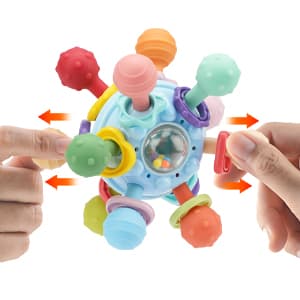 Baby Montessori Sensory Toys for 0-6 6-12 Months, Baby Teether Teething Toys for Babies 0 3 6 9 12 18 Months, Newborn Infant Learning Developmental Toys Gifts for 1 2 Year Old Boys Girls