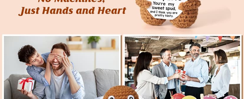 I Love You Gifts, Romantic & Naughty Crochet Potato for Him Her, Husband Boyfriend bf Gift from Wife Girlfriend gf, Best for Lover's Birthday, Christmas, Valentine's, Anniversary