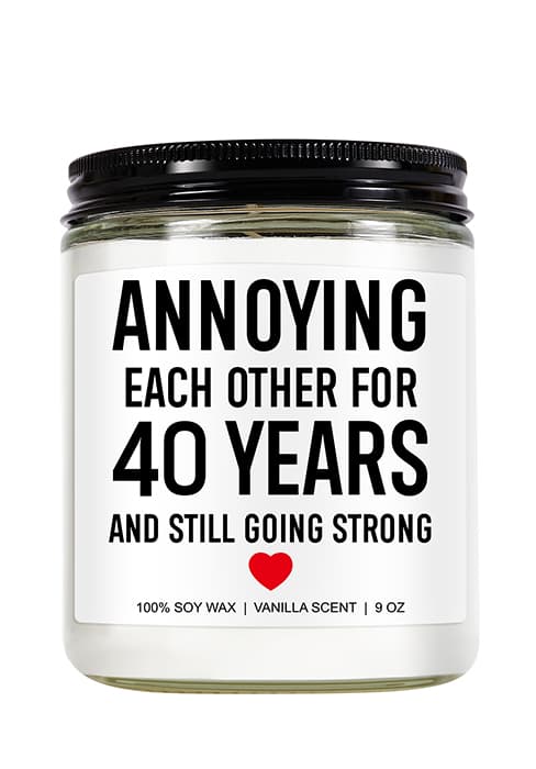 Funny 50 Years Candle, 50th Anniversary, Gifts for Couple, Parents - 50th Wedding Anniversary Decorations, 50 Year Golden Anniversary, Gifts for Husband, Wife, Friends - 9 oz