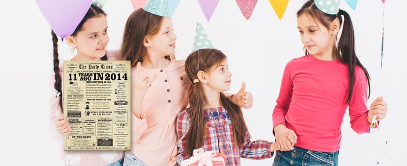 Big 11th Vintage Birthday Gifts for Girls Boys, Sweet 11th Birthday Decorations for Daughter Son Her Him,Humour Bday Card for 11 Year Old Granddaughter Grandson