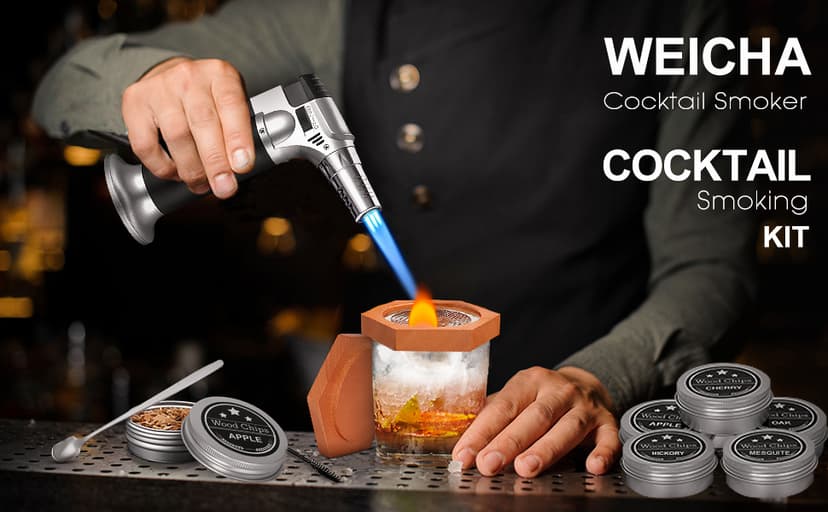 Bourbon Whiskey Gifts for Men Dad - Cocktail Smoker Kit with Torch, Birthday Anniversary Unique Gifts for Dad Boyfriend Husband Grandpa, Smoked Bourbon Kit, Mens Gifts Ideas