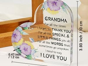 Gifts for Grandma, Grandma Gift Ideas Acrylic Desk Decor, Grandma Birthday Gifts,Cool Presents for Grandma, Thanksgiving Gifts Grandma Christmas Gifts Mothers Day