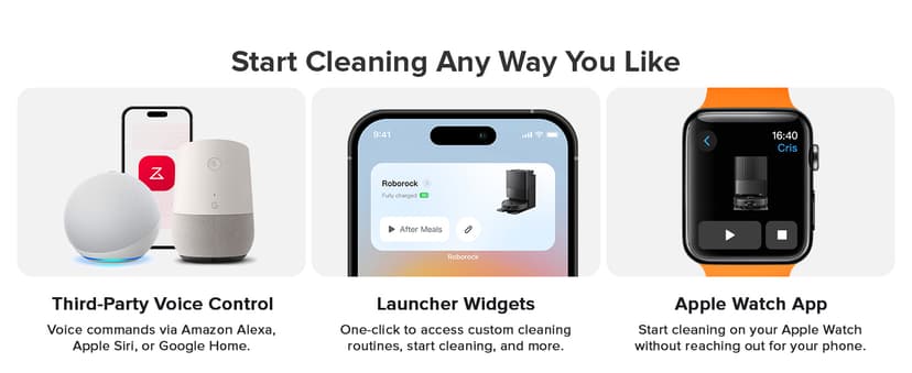 roborock QV 35S Robot Vacuum and Mop, All-in-one Vacuum Cleaner, 10,000Pa Powerful Suction, Self Emptying & Refilling, Self Mop Washing & Air Drying, Anti-Tangle Brushes for Home, Pet Hairs, Black