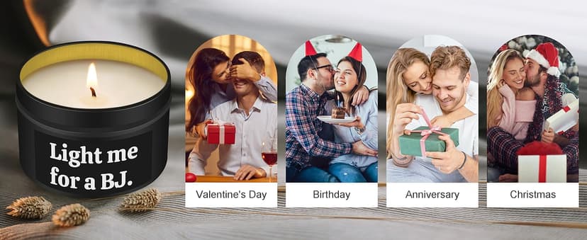 Gifts for Him Boyfriend Husband Funny Anniversary Wedding Birthday Gifts for Men Naughty Engagement Gift for Couples Husband Boyfriend Birthday Gift Ideas, Unique Romantic Lavender Candle for Men