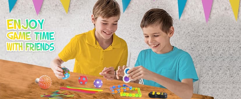 Gift Fidget Box Toys Pack for Kids 3-12, FunKidz Sensory Toys for Boys Girls Age 7-12 Autistic Children in Mystery Storage Portable Box