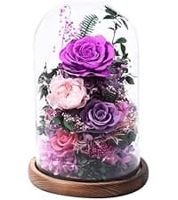 lovenfold Flowers for Delivery,Preserved Flowers Bouquets,Purple Rose Bouquets That Last 1-3 Years,Birthday Flowers Gifts for Women Mom Grandma Wife Friends