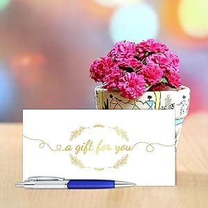 Fancy Land Blank Gift Certificates 25pcs Gold Foil Certificate Cards with Envelopes for Business Salon Spa Restaurants Vouchers for Christmas Holiday