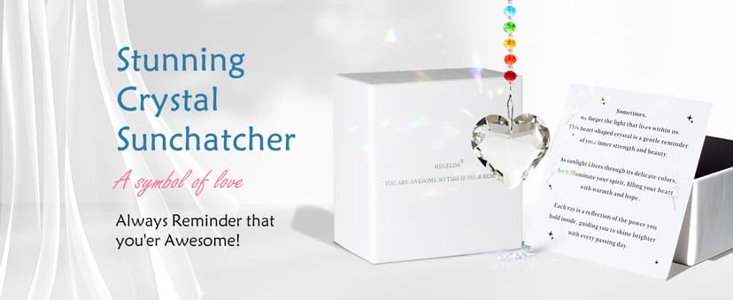 Birthday Gifts for Women Friendship, New Beginning Gifts for Her Friends Coworkers Her Wife Mom Daughter Sister Aunt Heart Crystals Suncacther