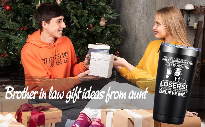 Brother In Law Gifts - Christmas, Birthday, Fathers Day, Gifts for Brother In Law - Cool Brothers In Laws Gift From Sister - 20oz Tumbler