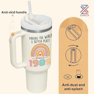 40TH Birthday Gifts for Her, Vintage 1985 Tumbler, 40 Year Old Birthday Gift Idea for Women, Funny 40 & Fabulous Bday Gift for Women, Friends, Daughter, Sister, Mom - Turning 40 Present