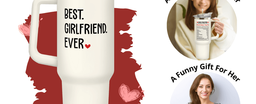 Gifts for Girlfriend - Girlfriend Gifts for Women - Anniversary, Valentines, Birthday Cup for Her - Romantic Love Glass for Couple - 40 Oz Stainless Steel Tumbler with Lid