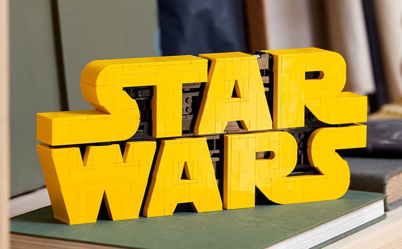 LEGO Star Wars Brick-Built Star Wars Logo - Building Blocks for Adults 18+ - Star Wars Gift Idea for Birthdays - Collectible DIY Model Kit - Home Decor Idea for Fans of The Movie Series - 75407