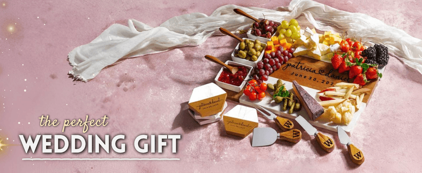 Personalized Charcuterie Board Gifts for Couples, Custom Wedding Gift Ideas, Cheese Board Engagement Gifts, Serving Tray Gift Set