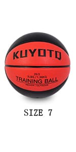 KUYOTQ 3LBS/3.3LBS/2.2LBS/ 29.5/28.5" Weighted Basketball Composite Indoor Outdoor Heavy Trainer Basketball for Improving Ball Handling Dribbling Passing and Rebounding Skill (deflated, Size 7/6)