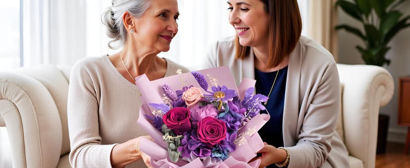 lovenfold Flowers for Delivery,Preserved Flowers Bouquets,Purple Rose Bouquets That Last 1-3 Years,Birthday Flowers Gifts for Women Mom Grandma Wife Friends