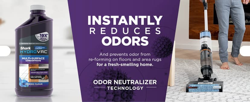 Shark | Wet Dry Vacuum Cleaner | Vacuum and Mop Combo | HydroVac MessMaster | 3-in-1 Self-Cleaning + Powerful Suction | 2 Brushrolls & 2 Solutions Included | Hardwood Floor & Area Rug Cleaner | AW261