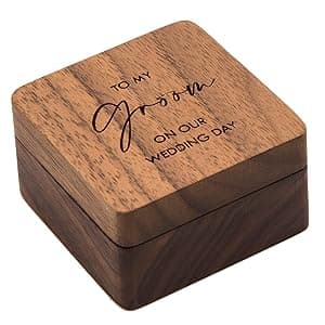 MUUJEE Cufflinks with Engraved Wood Gift Box