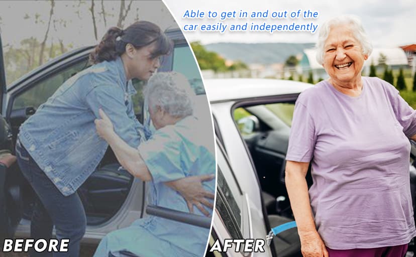 2 Pack Car Door Handle for Elderly Car Handle Assist Portable Vehicle Support Handle for Easy Sit to Stand Assistance Auto Cane for Seniors and Handicapped Supports Up to 450 Pounds