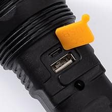 Solar/Rechargeable Multi Function 1000 Lumens LED Flashlight, with Emergency Strobe Light and 1200 Mah Battery, Emergency Power Supply and USB Charging Cable, Fast Charging (1PC)