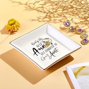 Aunt Gifts: Trinket Dish Ring Holder for Aunts' Christmas, Birthdays, Mother's Day, Valentine's Day, Thanksgiving, Xmas, Weddings