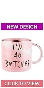 Best Friend Birthday Gifts for Women - Funny Friendship Gift for Bestfriend, Besties, BFF, Sister, Boss Woman, Big Sis, Sorority, Mom - You're My Favorite - Cute Pink Marble Mug, 11.5oz Coffee Tea Cup