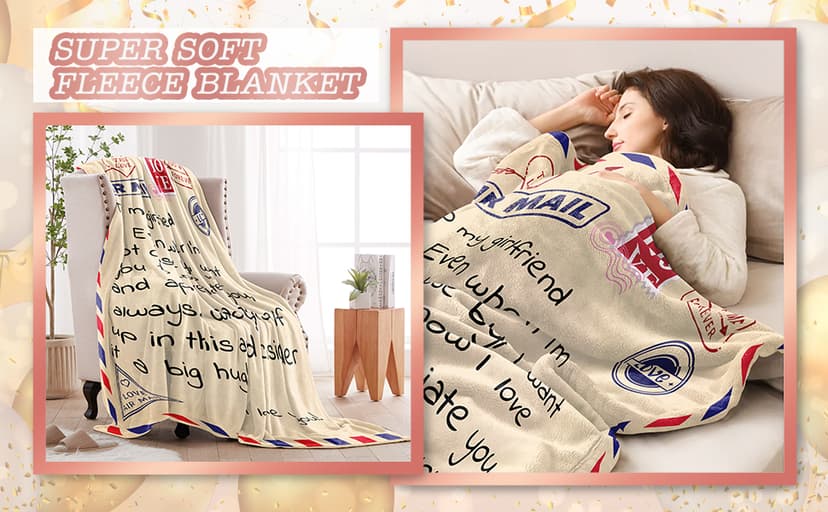 Gifts for Girlfriend Blanket Birthday Gifts for Girlfriend from Boyfriend Christmas Blanket Throw Blanket 60x50
