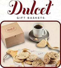 Dulcet Gift Basket – Premium Freshly Gourmet Baked Goods – Gift Basket for All Types of Special Occassions - Assorted Variety of Tastes with Delicious Brownies, Crumb Cakes Rugelah, and Muffins.
