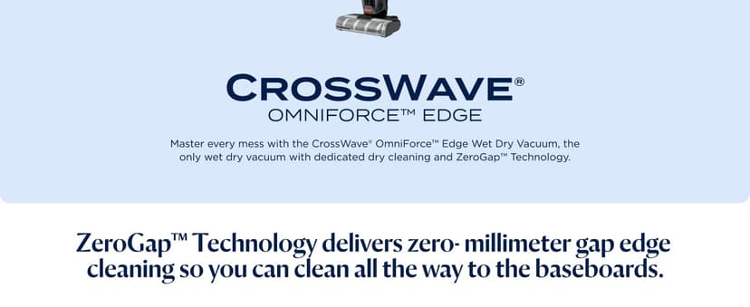 Bissell CrossWave® OmniForce™ Edge Cordless Multi-Surface Hard Floor Cleaner Wet Dry Vacuum with Zero-Gap Edge Technology, 3930F