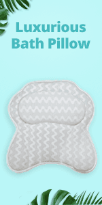 Bath Haven Bath Pillow for Bathtub - Full Body Mat & Cushion Headrest for Women and Men, Luxury Pillows for Neck and Back in Shower Tub or Jacuzzi - Powerful Suction Cups - Spa Accessories (Classic)