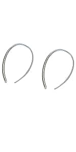 Earrings for Women Spiral threader earrings hand bent dangle earrings for women,suitable for gift giving, perfect for your birthday party, Christmas, gift giving.