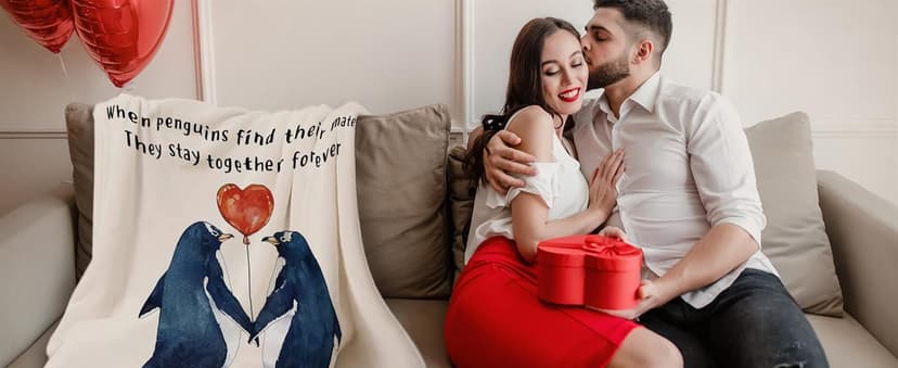 SteadStyle Gifts for Her Him, Wedding Anniversary Blanket for Women Men, Romantic I Love You, Birthday Gifts for Boyfriend Girlfriend, Wedding Gift for Wife Husband Couple 60'' x 50''