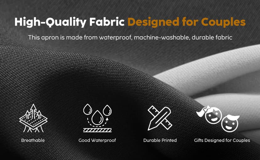 King & Queen Apron Set - Wedding Engagement Gifts for Couples, Funny Kitchen Gifts for Couples, Husband, Wife, Boyfriend, Girlfriend, Him Her, Bridal Shower Gifts, Unique Valentine's Day gifts ideas