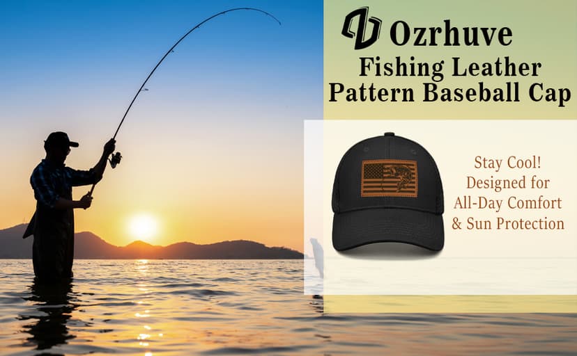 Ozrhuve Men's Hat Gifts for Dad Husband Grandpa Father's Day Christmas Birthday Gift Trucker Hat Leather Pattern Baseball Cap