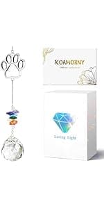 Memorial Gift with Stand, Unique Sympathy Idea for Loss of Family & Loved One, Tabletop Clear Crystal Rainbow Maker, Thoughtful Remembrance Bereavement Box