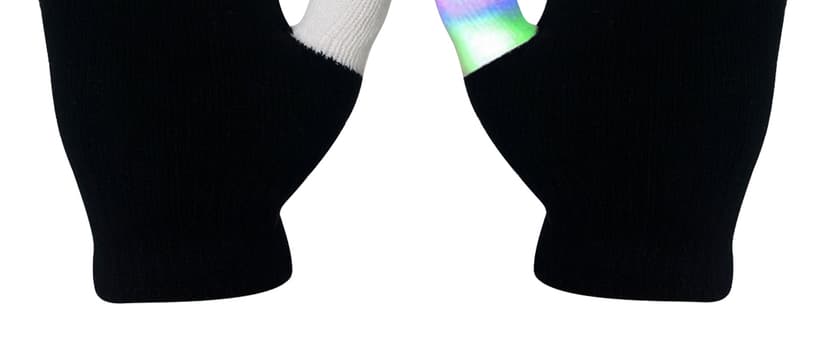 Luwint LED Light Up Rave Gloves for Adults & Teens, Flashing Party Accessories Gift Ideas for Halloween Christmas Dance
