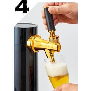 GREEN HOUSE: Draft Pour Beer Dispenser & Ultra Fine Foam Maker - Mini Kegerator for Home. Draft Pour and Ultra Fine Foam covering top makes your regular beer taste delicious and keep longer.