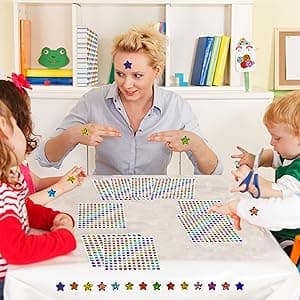 2340 Pack Holographic Star Stickers for Kids Reward,0.6“ Sparkly Small Star,Behavior Chart, School Classroom Student Teacher Supplies