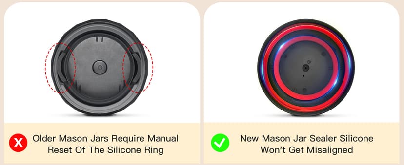 2025 Upgraded Mason Jar Vacuum Sealer, Electric Vacuum Sealer for Regular Mouth and Wide Mouth Canning Jars, Fully Automated and Portable