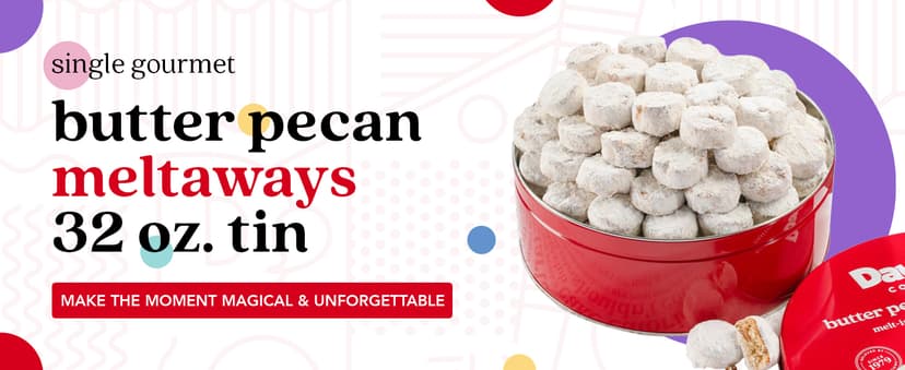 David's Cookies Butter Pecan Meltaways 907g