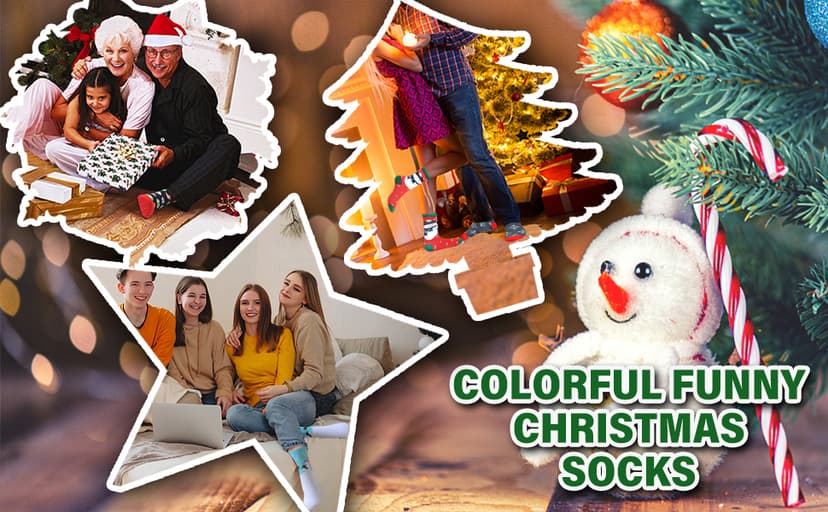 MarJunSep 15 Pairs Women's Christmas Socks Gifts for Women Adults Family Coworkers Cotton Holiday Socks Stocking Stuffers