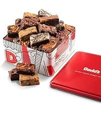 David's Cookies 5lb Assorted Cookies & Brownies Tin Gift Basket – Fresh-Baked Delicious Gourmet Treats for Sharing | Ideal Party Pack Gift Basket for Family, Friends, Holidays, & Special Occasions