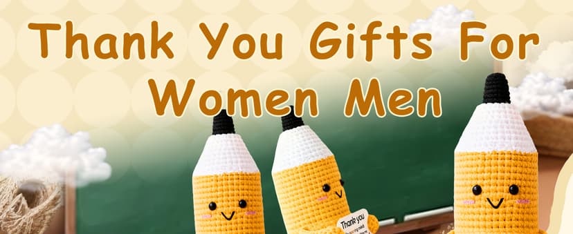 Teacher Gifts for Women Men Appreciation Thank You Gift Positive Crochet Pencil Ornaments Personalized Christmas Birthday Retirement Thanksgiving Gifts for her him Office Desk Decor Stocking Stuffers