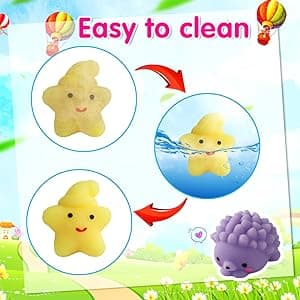 80Pcs Party Favors for Kids 4-8, Kawaii Squishies Mochi Squishy Toy Bulk Fidget Sensory Toys Birthday Gifts for Boys Girls Goodie Bag Christmas Stocking Stuffers Treasure Box Classroom Prizes