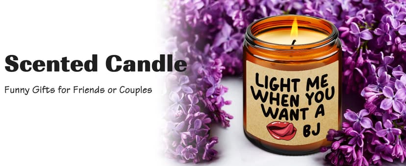 Lavender Scented Candle Gifts for Men, Naughty Candle Gifts for Him, Funny Gift from Wife, Anniversary, Sweetest Day, Valentine's Day, Birthday Gift for Husband, Boyfriend, Fiance Present