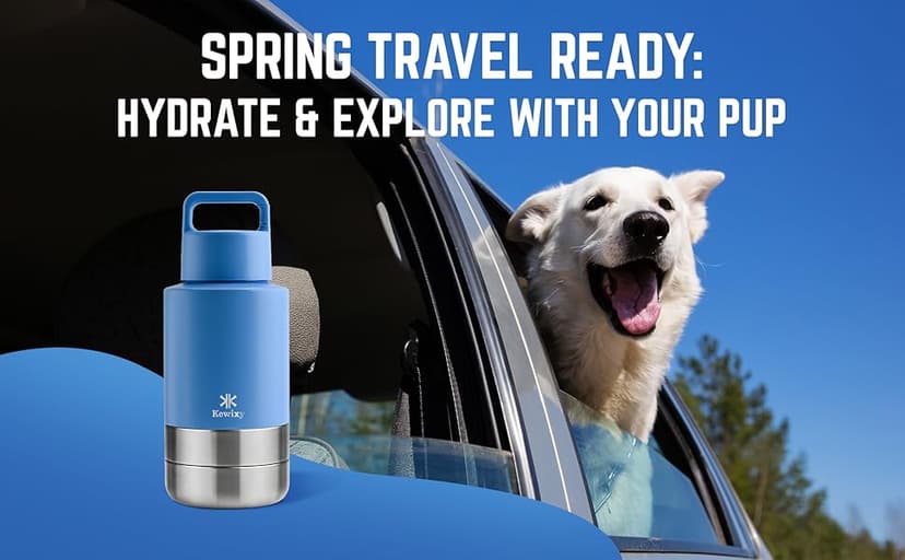 Insulated Dog Travel Water Bottle With Detachable Bowls, Ideal Dog Mom Gifts for Women, Portable Water Bottle Dispenser, For Walking, Hiking, Camping, Outdoor (Pink:Best Dog Mom, 32 Oz)