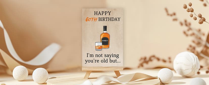 Funny 60th Birthday Card & Gifts for Women Men, 60th Birthday Decorations for Mom Dad Grandma Grandpa, Gifts for 60 Year Old Woman Man