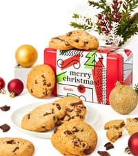 David's Cookies Merry Christmas Assorted Cookies in Sweet Sampler Tin – Fresh Baked Delicious Crunchy Cookies, Gourmet Cookie Gift Box For Friends, Family – Christmas Treats For Holiday Gatherings
