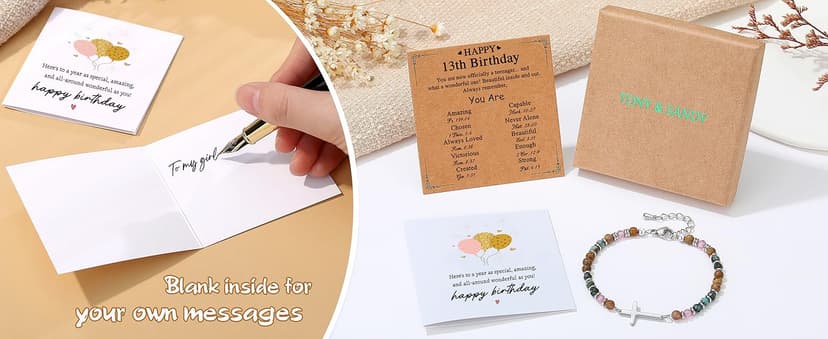 TONY & SANDY Christian Cross Bracelet for Women, Stocking Stuffers for Women, Confirmation Baptism Easter Gifts, Unique Gift for Friends Daughter Mom Sister in Christ on Birthday Christmas